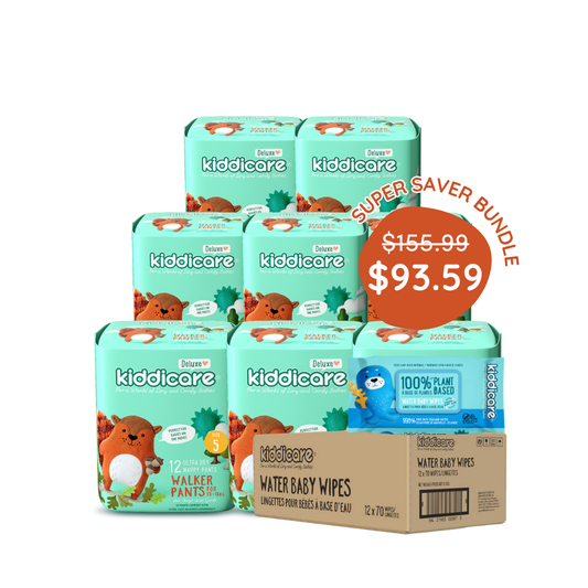 Kiddicare Super Saver Carton Bundles - 1 Nappy Pants Carton + 1 Carton Water Baby Wipes