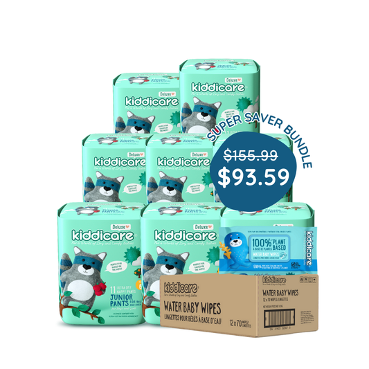 Kiddicare Super Saver Carton Bundles - 1 Nappy Pants Carton + 1 Carton Water Baby Wipes