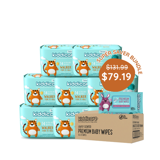 Kiddicare Super Saver Carton Bundles - 1 Nappies Carton + 1 Carton Baby Wipes