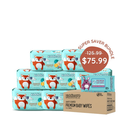 Kiddicare Super Saver Carton Bundles - 1 Nappies Carton + 1 Carton Baby Wipes