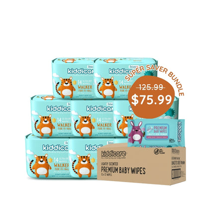 Kiddicare Super Saver Carton Bundles - 1 Nappies Carton + 1 Carton Baby Wipes