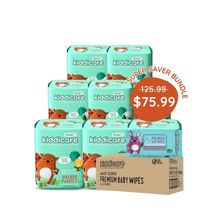 Kiddicare Super Saver Carton Bundles - 1 Nappy Pants Carton + 1 Carton Baby Wipes