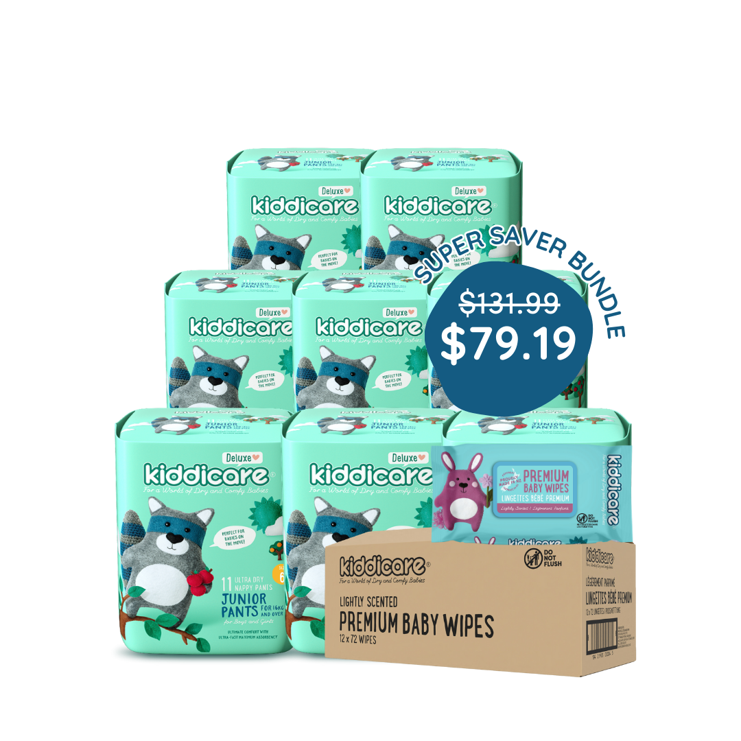 Kiddicare Super Saver Carton Bundles - 1 Nappy Pants Carton + 1 Carton Baby Wipes