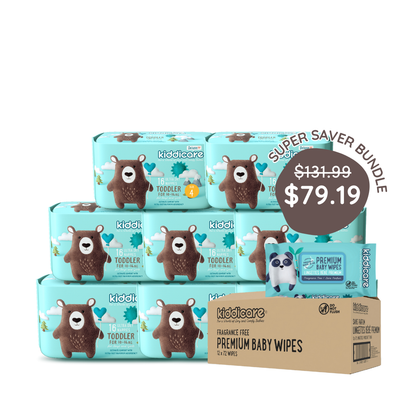 Kiddicare Super Saver Carton Bundles - 1 Nappies Carton + 1 Carton Baby Wipes