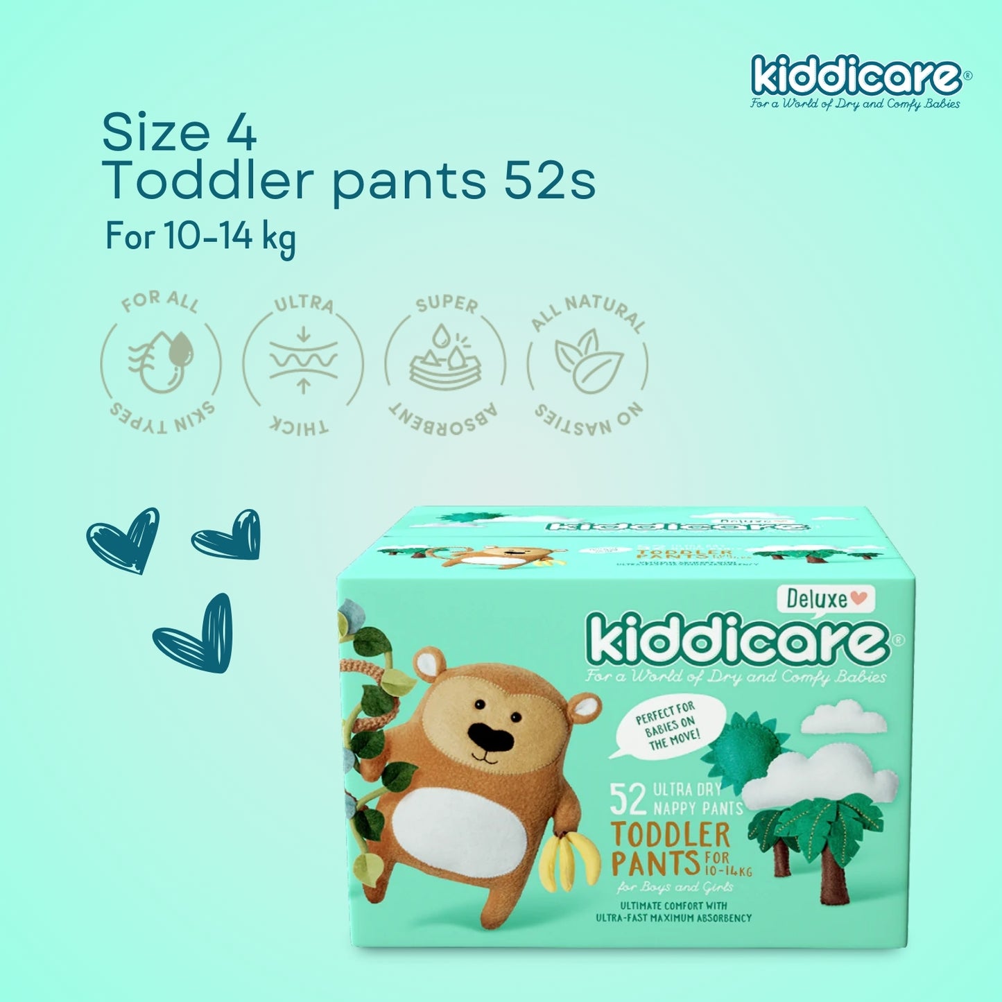 Monthly Pack - Jumbo Nappies & Water Baby Wipes Bundle