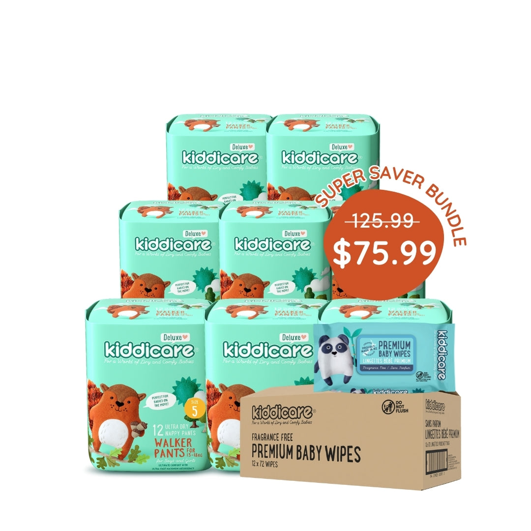 Kiddicare Super Saver Carton Bundles - 1 Nappy Pants Carton + 1 Carton Baby Wipes