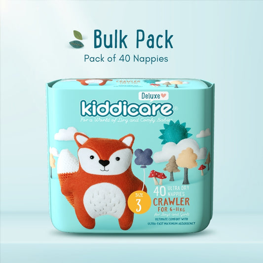 Kiddicare Crawler Nappies Bulk Pack of 40 Nappies