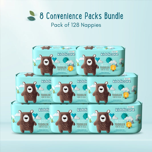 Kiddicare Toddler Convenience Pack Bundle Pack of 128 Nappies