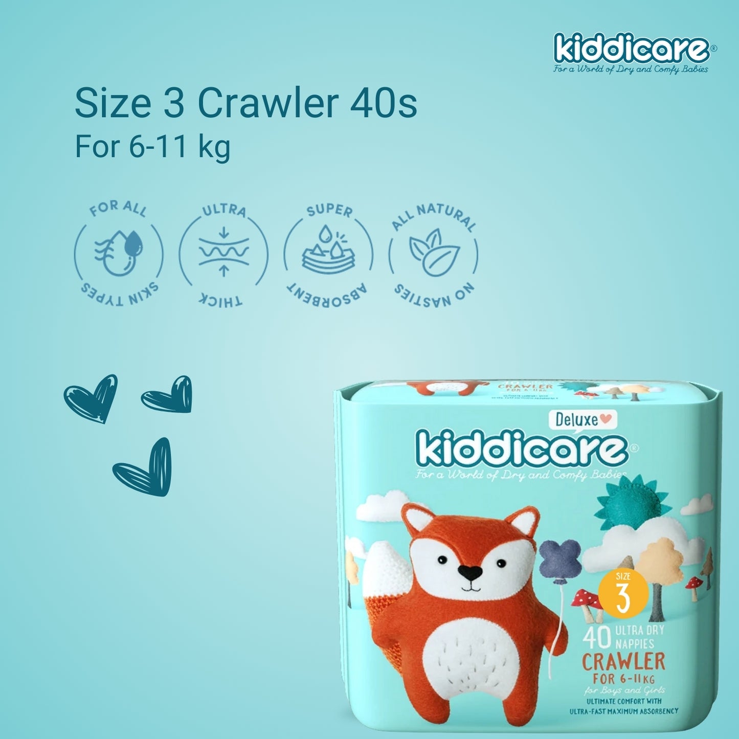 Kiddicare Restock Bundle - Bulk Pack Nappies + 1 Carton Water Baby Wipes