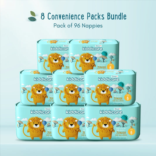 Kiddicare Junior Convenience Pack Bundle Pack of 96 Nappies