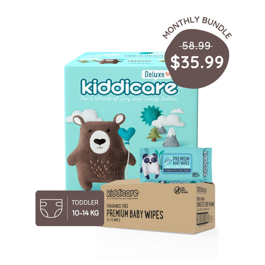 Monthly Pack - Jumbo Nappies & Baby Wipes Bundle