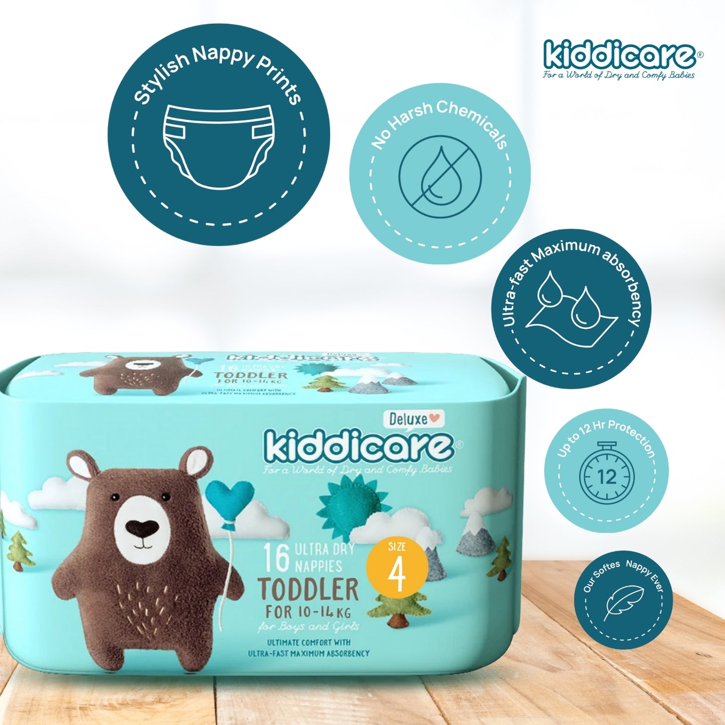 Kiddicare Super Saver Carton Bundles - 1 Nappies Carton + 1 Carton Baby Wipes