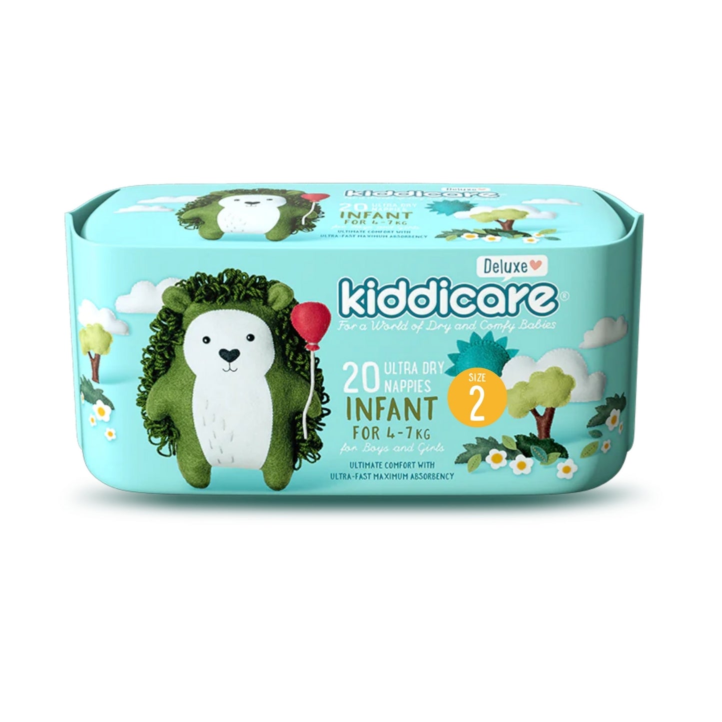 Kiddicare Starter Bundle - 2 Pack Nappies + 2 Pack Baby Wipes