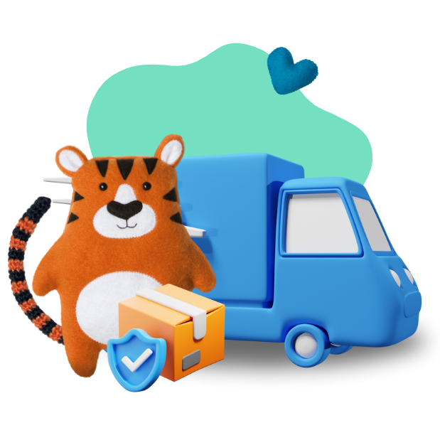 Free Delivery Icon with toy
